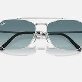 RAY-BAN New Caravan Sunglasses (Silver/Blue)