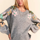 Floral Embroidered Sweater