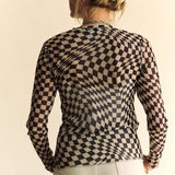 Checkerboard Mesh Layering Top