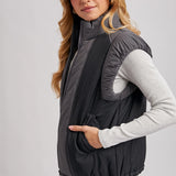 Color Contrast Puffer Vest