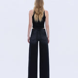 Olivia Nail Head Detail Wide Leg Jean (Vervet)