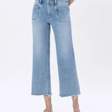 Aileeah Crop Slim Wide Leg Jean (Vervet)