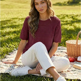 Crocheted Casual Knit Sweater