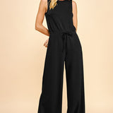 Solid Bodice Pocket Jumpsuit