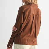 Twist Hem Button Down Blouse