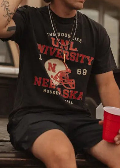 Nebraska UNL University Helmet Tee