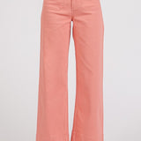 Twill Patch Pocket Wide Leg Pant