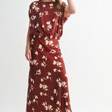Bias Cut Floral Skirt