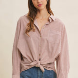 Oversized Pinstripe Button Down