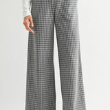 Plaid Wide Leg Pant