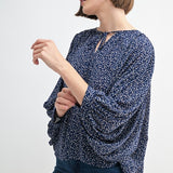 Ditsy Print Oversized Blouse