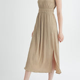 Textured Waist Midi Dress