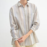 Multi Stripe Oversized Button Down