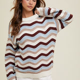 Multicolor Wavy Sweater