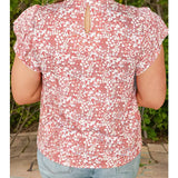 Here For The Frills Floral Blouse (Plus)