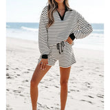 Sassy In Stripes Two Piece Short Set