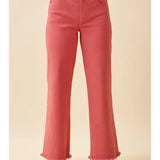Raw Hem Wide Leg Denim Pant