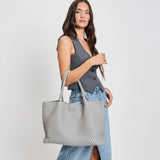 Solana Woven Vegan Leather Tote