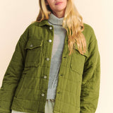 Mineral Wash Quilted Shacket