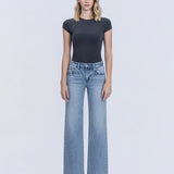 Aileeah Slim Wide Leg Jean (Vervet)
