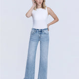 Aileeah Slim Wide Leg Jean (Vervet)
