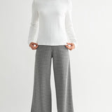 Plaid Wide Leg Pant