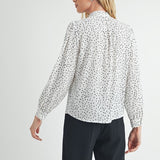 Geo Print Tie Detail Blouse