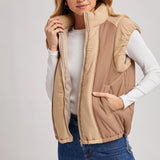 Color Contrast Puffer Vest