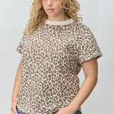 Animal Print Tee Top (Plus)