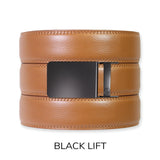 British Tan Leather Ratchet Belt & Buckle Set (Tough Apparel)