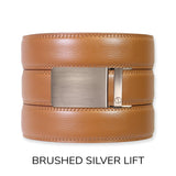 British Tan Leather Ratchet Belt & Buckle Set (Tough Apparel)