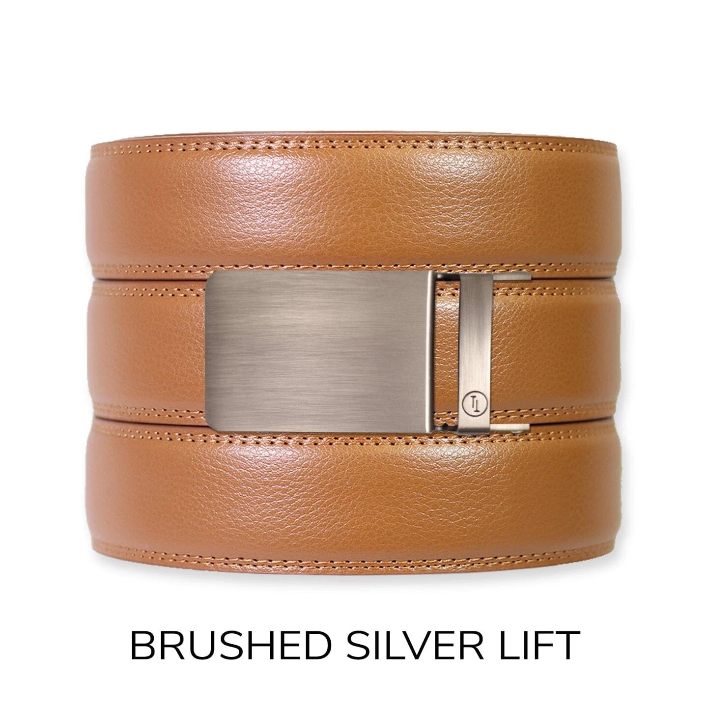 British Tan Leather Ratchet Belt & Buckle Set (Tough Apparel)