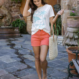 Casual Colored Denim Short (Grace & Lace)
