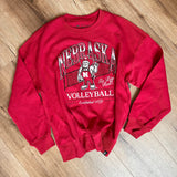 Nebraska Volleyball Lantern Sleeve Crew