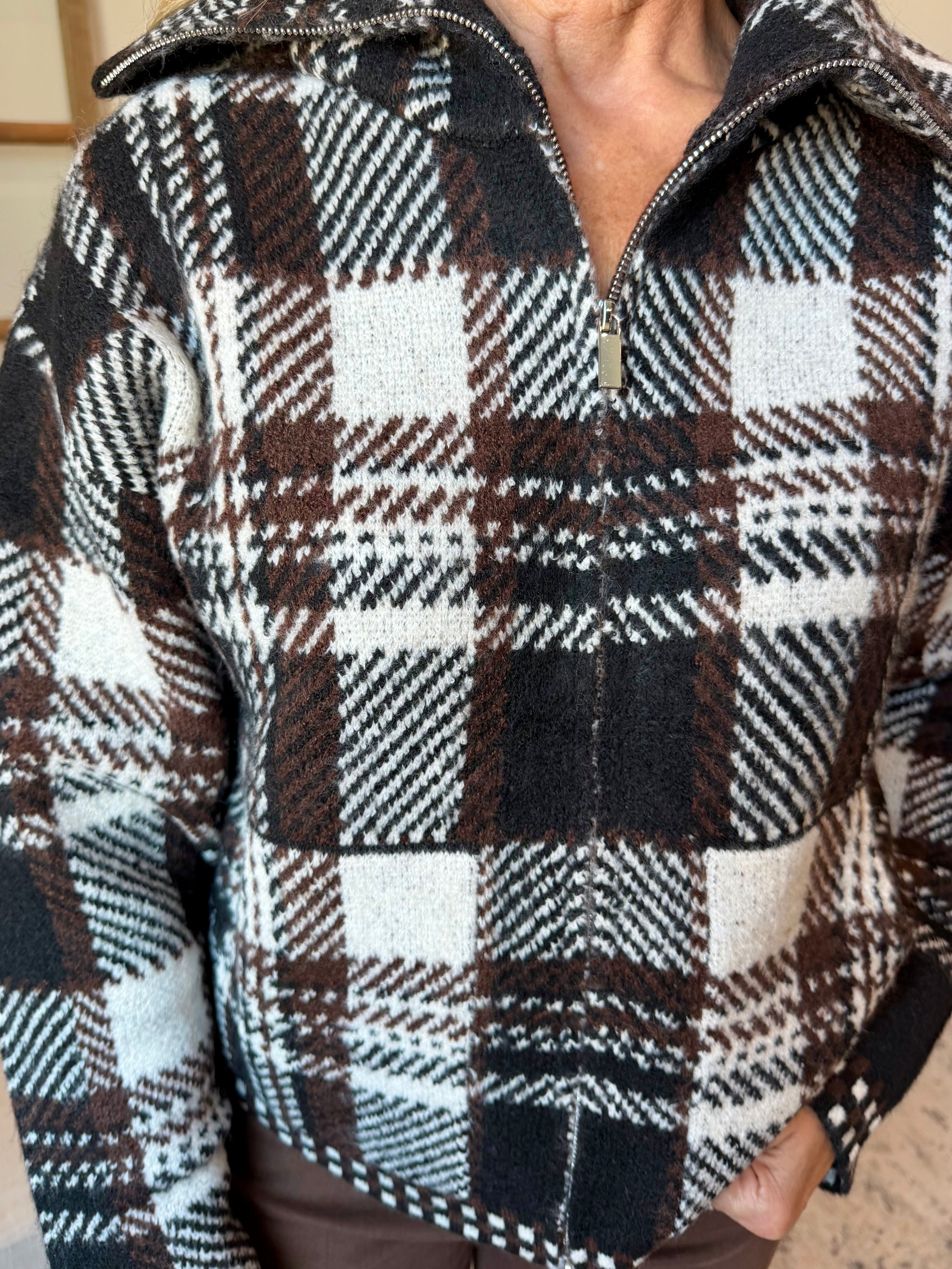 Rue Zip Up Sweater Knit Jacket (KUT)