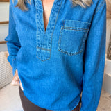 Iris Pullover Denim Shirt (KUT)