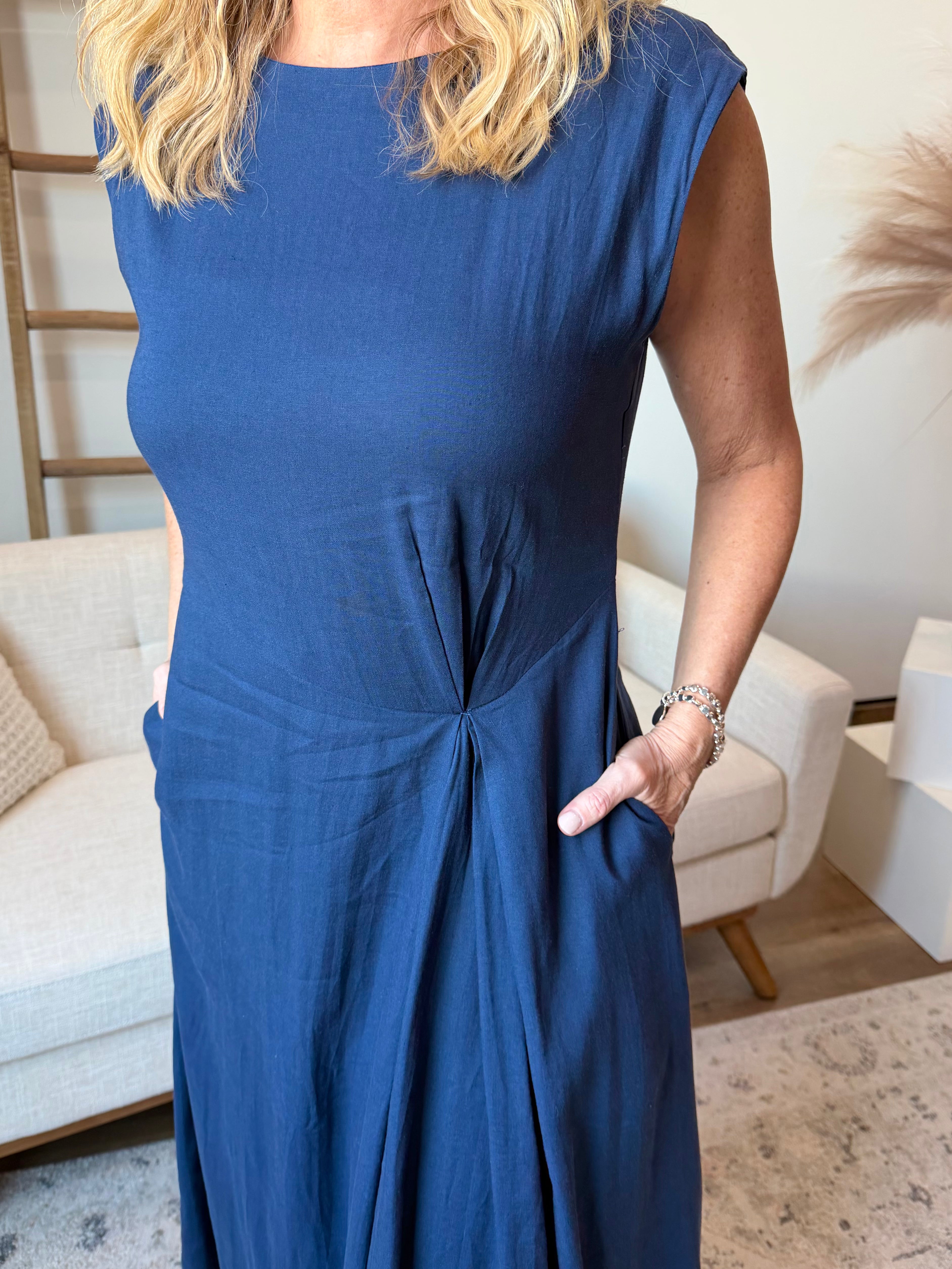 Nights Of Navy Maxi Dress