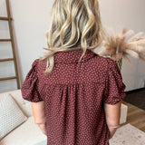 Peter Pan Collar Button Down Blouse