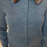 Fur Lapel Sweater Cardigan (Dex)