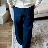 Patch Pocket Wide Leg Trouser (Liverpool)