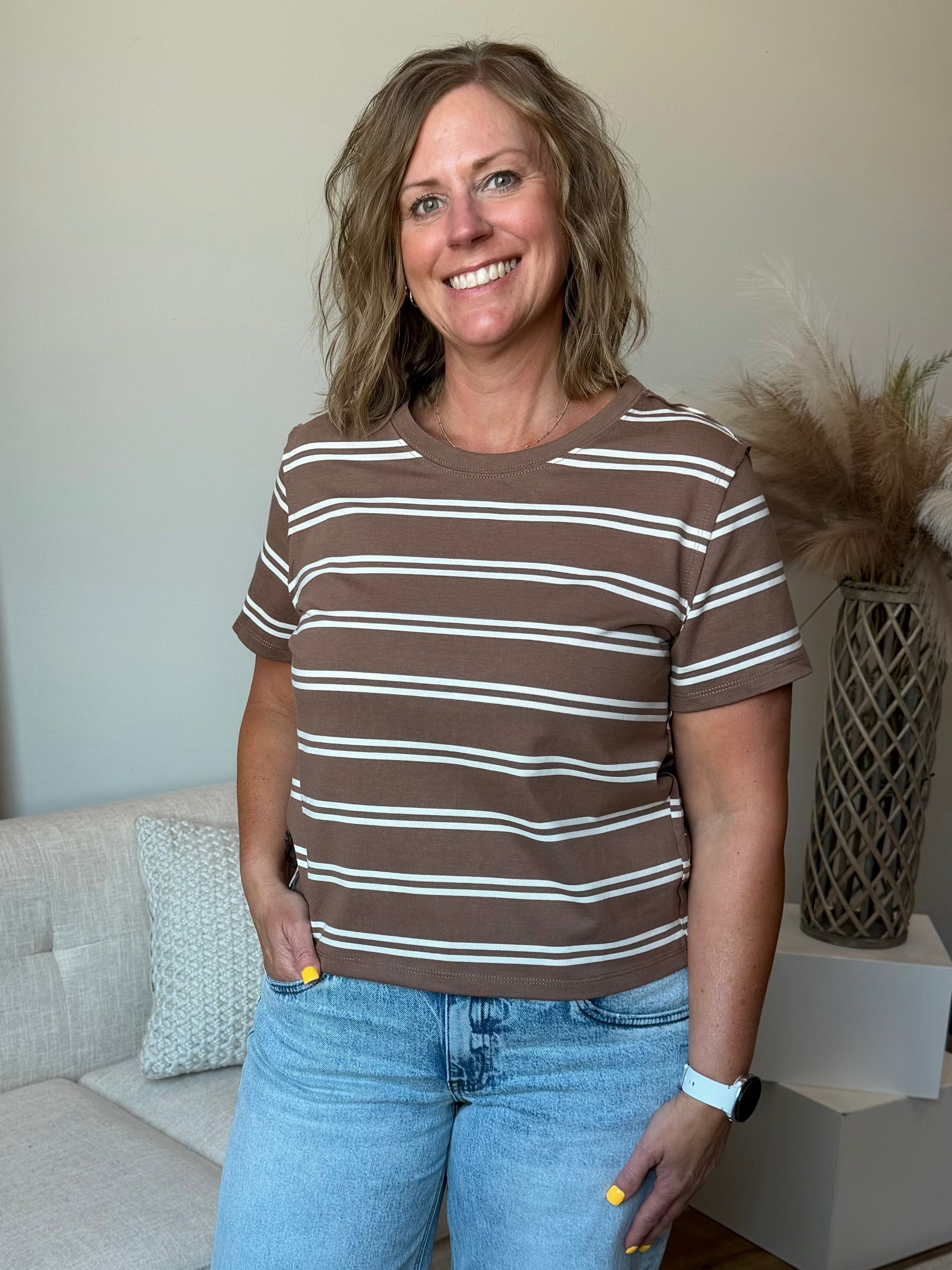 Striped Boxy Tee