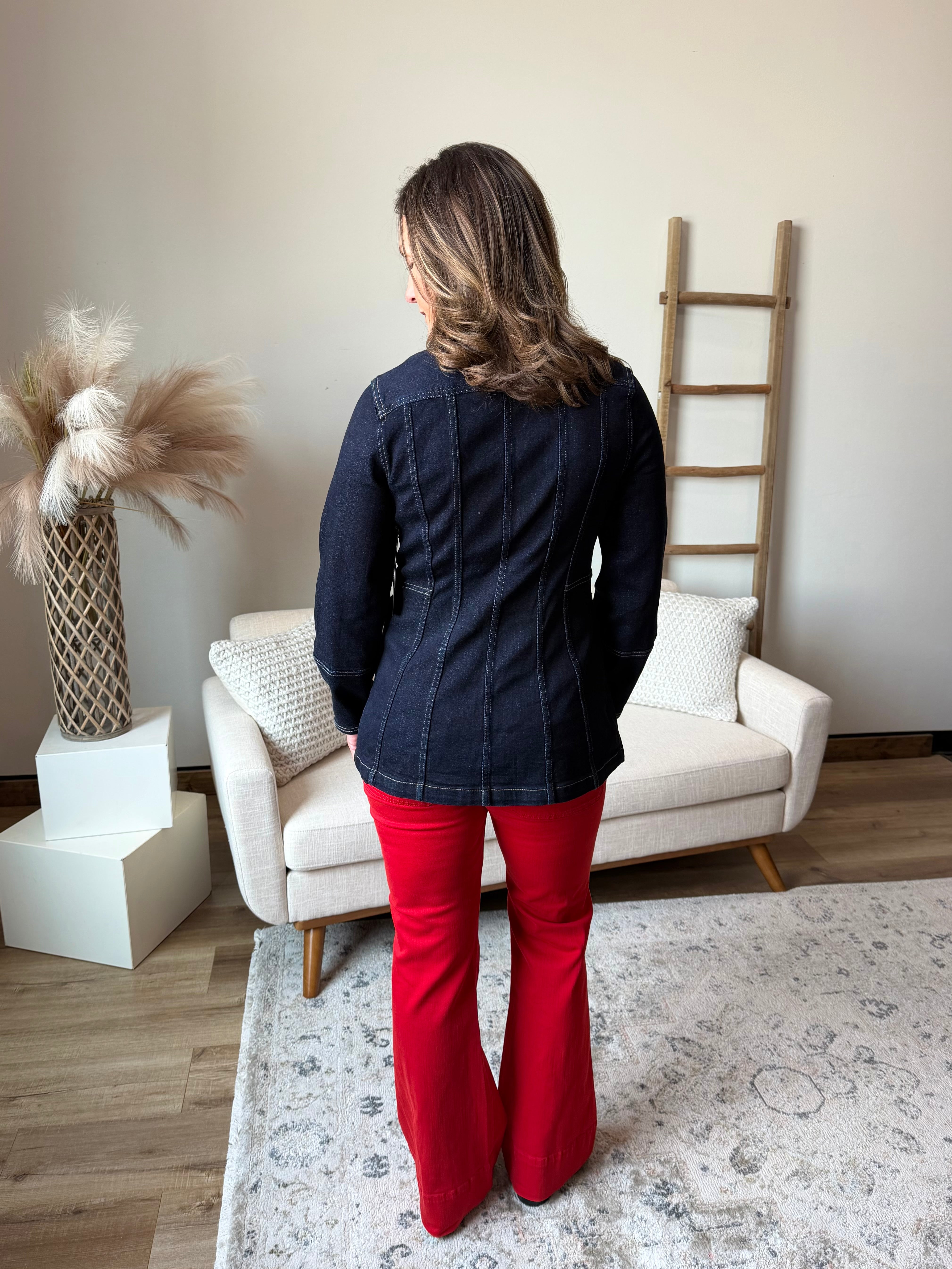 Lantern Sleeve Denim Jacket (Liverpool)