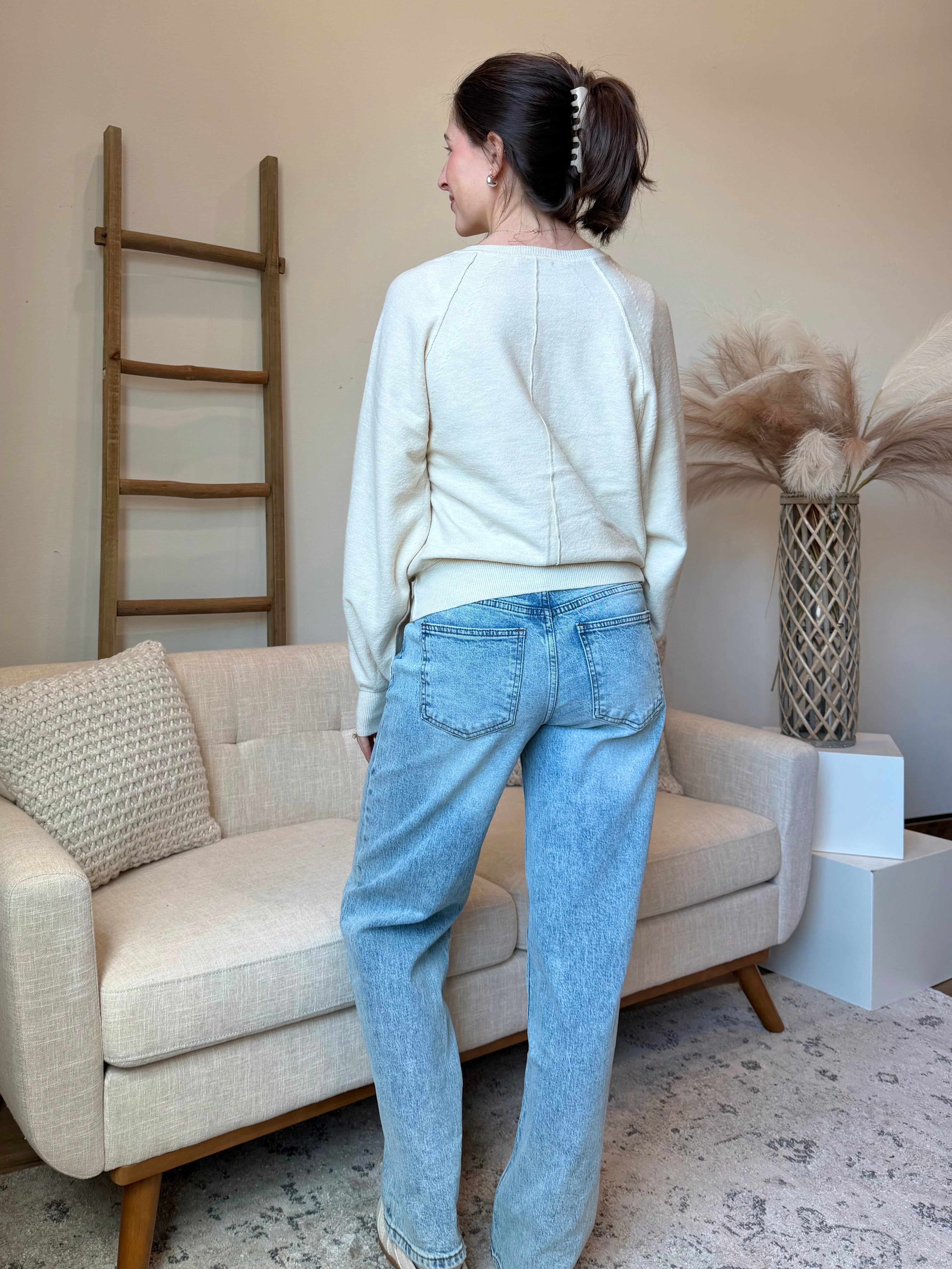 Henley Sweater Top (Room 34 by Dex)