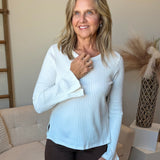 Long Sleeve Scoop Neck Knit Top (Liverpool)