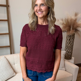 Crocheted Casual Knit Sweater