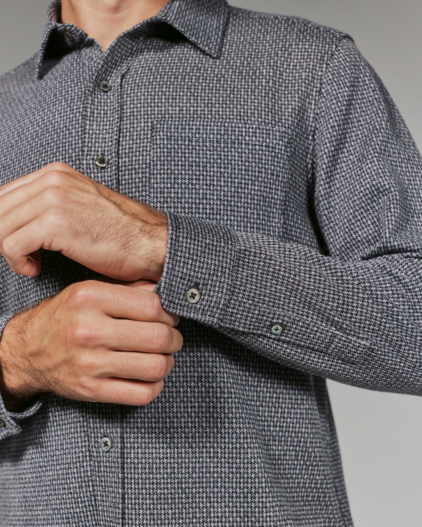 Men's Generation Houndstooth Knit Shirt (7 Diamonds)