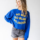 Go Big Blue Cropped Crew