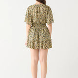 Printed Elastic Waist Mini Dress (Dex)