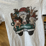 Christmas Farm Animals Graphic Tee