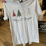 "Merry & Bright" Graphic Tee